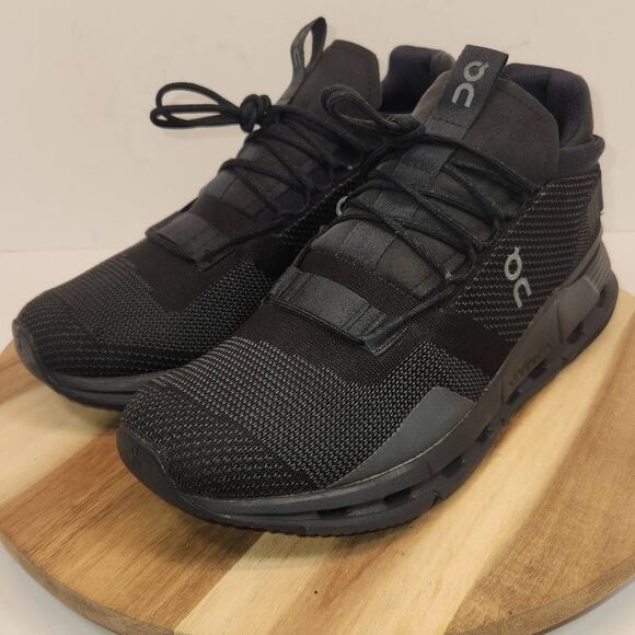 On Cloudnova Women's Sneakers All Black Size 10 - Picture 6 of 11